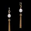 Earrings & Studs^Paspaley Tassel Pearl Earrings | 12mm Semi-Round Pearl, Black Spinel, and Yellow Gold YellowGold