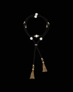 Necklaces & Pendants^Paspaley Tassel Rope Pearl Necklace | 12mm Pearls, Black Spinel, and Yellow Gold YellowGold