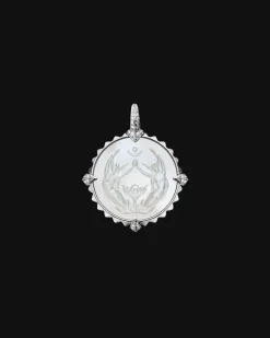 Chains, Charms & Accessories^Paspaley Taurus Coin Charm | Mother of Pearl, Diamonds, and White Gold WhiteGold