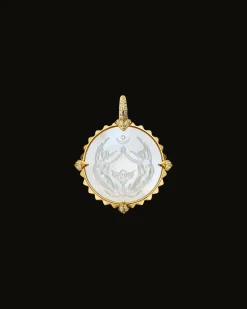 Chains, Charms & Accessories^Paspaley Taurus Coin Charm | Mother of Pearl, Diamonds, and Yellow Gold YellowGold