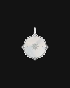 Chains, Charms & Accessories^Paspaley Taurus Coin Charm | Mother of Pearl, Diamonds, and White Gold WhiteGold