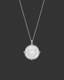 Chains, Charms & Accessories^Paspaley Taurus Coin Charm | Mother of Pearl, Diamonds, and White Gold WhiteGold
