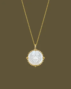 Chains, Charms & Accessories^Paspaley Taurus Coin Charm | Mother of Pearl, Diamonds, and Yellow Gold YellowGold