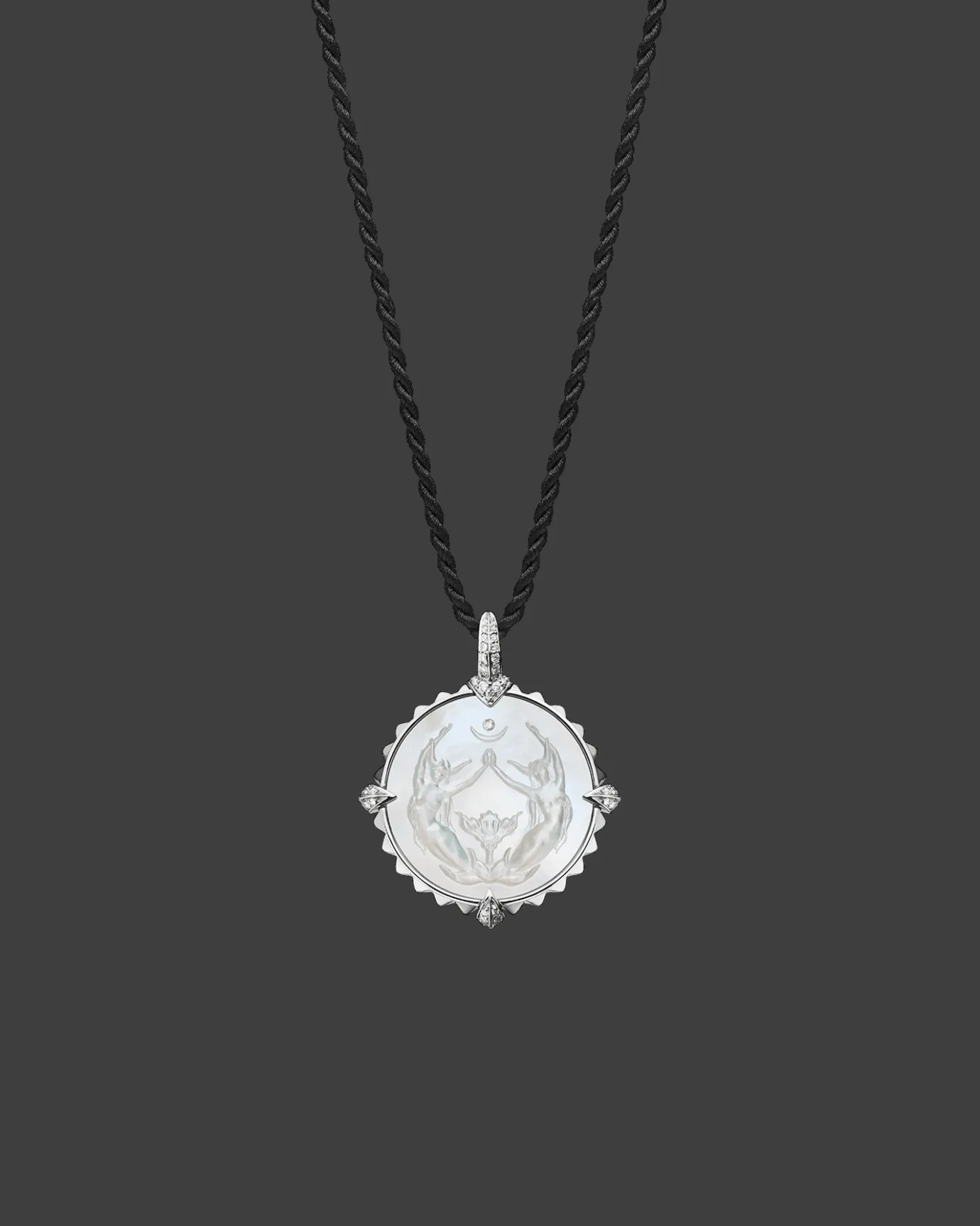 Chains, Charms & Accessories^Paspaley Taurus Coin Charm | Mother of Pearl, Diamonds, and White Gold WhiteGold