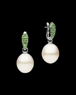 Earrings & Studs^Paspaley Tsavorite Touchstone Pearls My Way Earrings | 14mm Oval Pearls, Tsavorites and White Gold WhiteGold