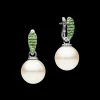Earrings & Studs^Paspaley Tsavorite Touchstone Pearls My Way Earrings | 15mm Round Pearls, Tsavorites and White Gold WhiteGold
