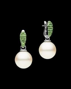Earrings & Studs^Paspaley Tsavorite Touchstone Pearls My Way Earrings | 15mm Round Pearls, Tsavorites and White Gold WhiteGold