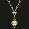 Necklaces & Pendants^Paspaley Turquoise Anchored Lavalier Pearl Necklace | 18mm Round Pearl, Blue Sapphire, and Yellow Gold YellowGold