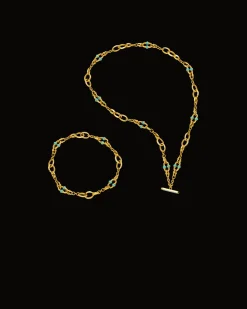 Necklaces & Pendants^Paspaley Turquoise Anchored Lavalier Pearl Necklace | 18mm Round Pearl, Blue Sapphire, and Yellow Gold YellowGold