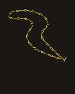 Necklaces & Pendants^Paspaley Turquoise Anchored Lavalier Pearl Necklace | 18mm Round Pearl, Blue Sapphire, and Yellow Gold YellowGold