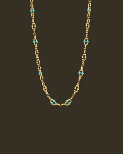 Chains, Charms & Accessories^Paspaley Turquoise Dive Chain Diamond Necklace | Turquoise, Diamond, and Yellow Gold YellowGold