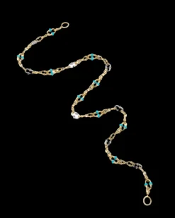 Chains, Charms & Accessories^Paspaley Turquoise Dive Chain Necklace | Turquoise, White Gold, and Yellow Gold Multi