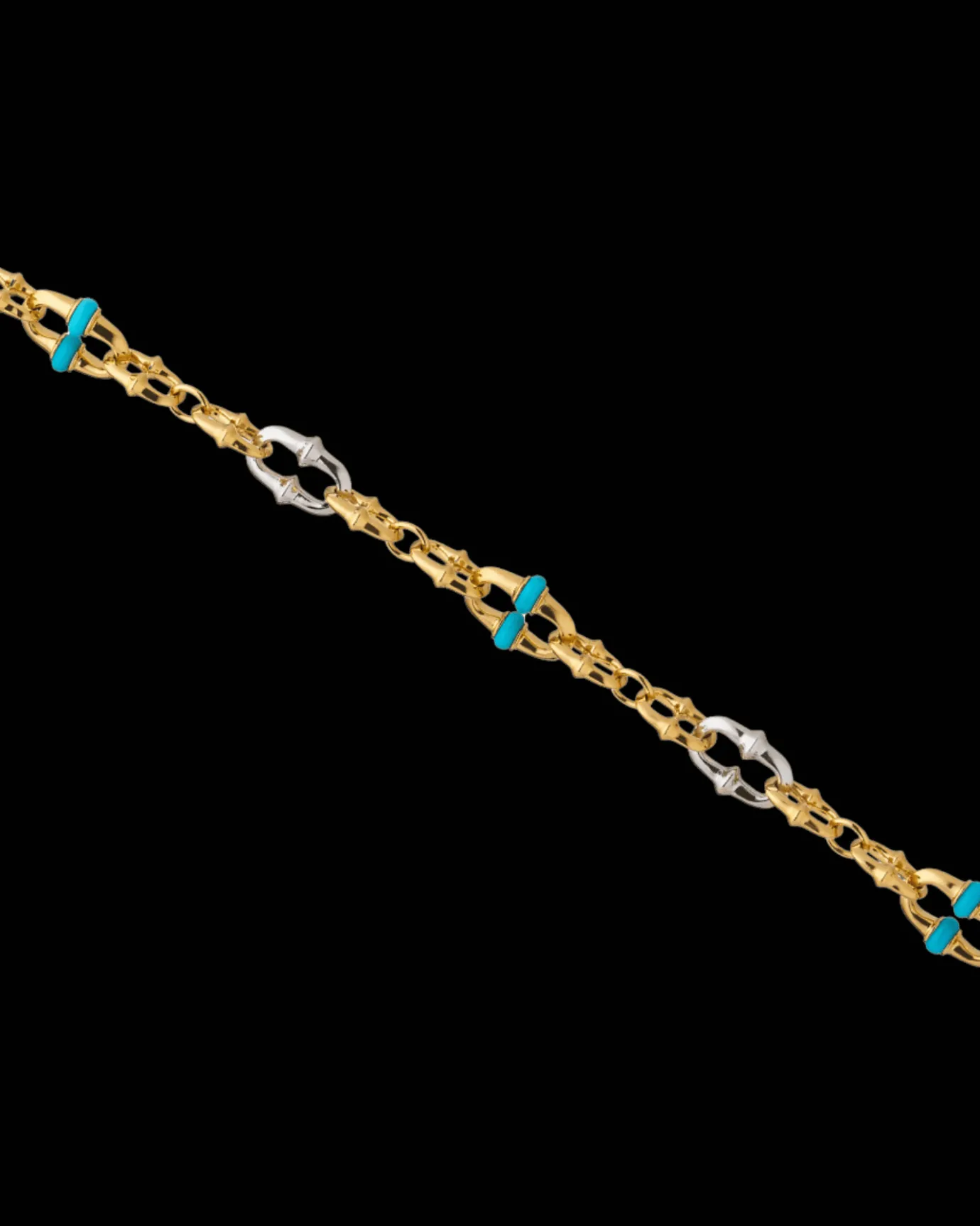 Chains, Charms & Accessories^Paspaley Turquoise Dive Chain Necklace | Turquoise, White Gold, and Yellow Gold Multi