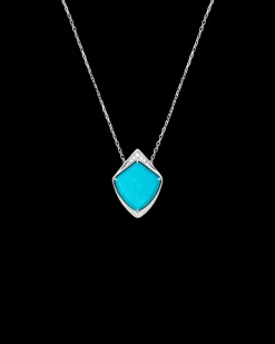 Necklaces & Pendants^Paspaley Turquoise Megisti Necklace | Mother of Pearl, Turquoise, and White Gold WhiteGold