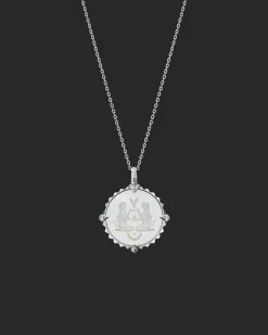 Chains, Charms & Accessories^Paspaley Virgo Coin Charm | Mother of Pearl, Diamonds, and White Gold WhiteGold
