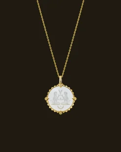 Chains, Charms & Accessories^Paspaley Virgo Coin Charm | Mother of Pearl, Diamonds, and Yellow Gold YellowGold