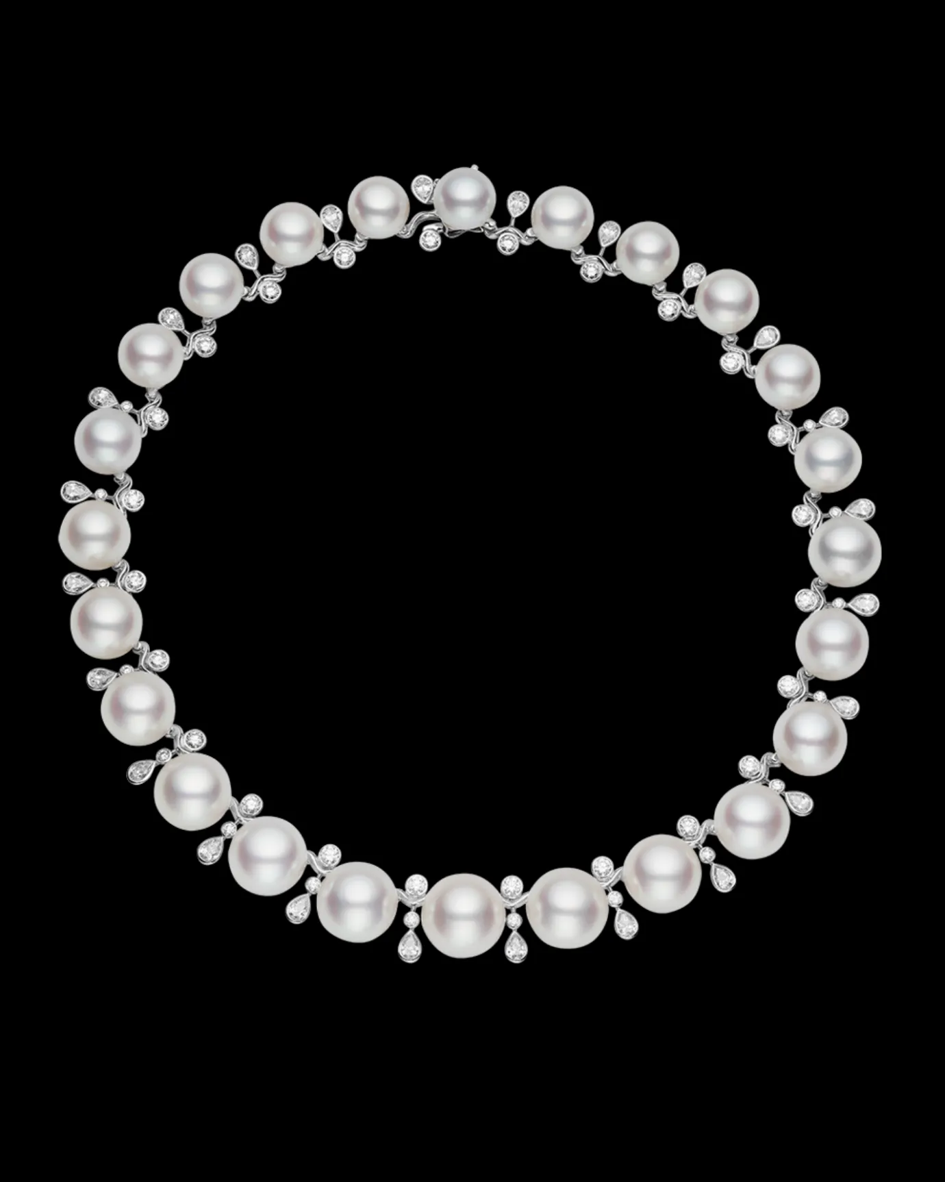 Necklaces & Pendants^Paspaley Wave Pearl Collier | 12–15mm Button Pearls, Diamonds, and Platinum