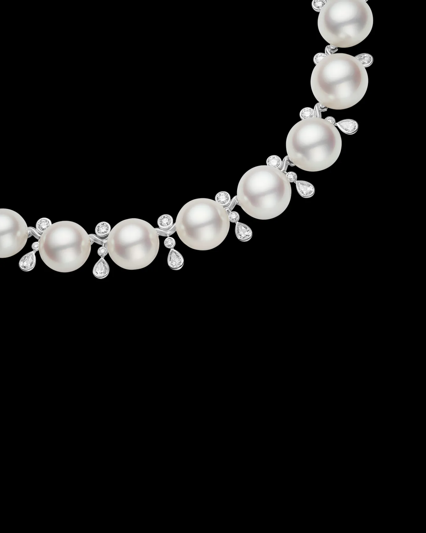 Necklaces & Pendants^Paspaley Wave Pearl Collier | 12–15mm Button Pearls, Diamonds, and Platinum