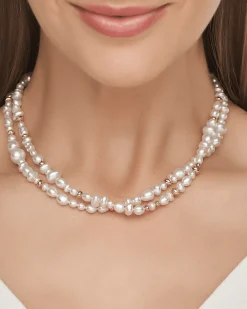 Strand Necklaces & Bracelets | Necklaces & Pendants^Paspaley Wild Gold Granule Pearl Strand Rope Necklace | 4-10mm Pearls, Signature Diamond, and Yellow Gold YellowGold