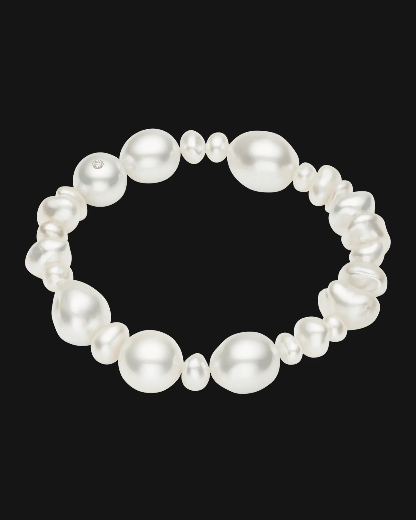 Strand Necklaces & Bracelets | Bracelets^Paspaley Wild Pearl Strand Bracelet | 6-14mm Pearls and Signature Diamond