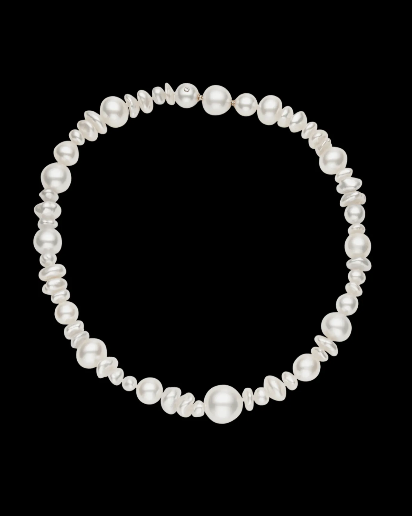 Strand Necklaces & Bracelets | Necklaces & Pendants^Paspaley Wild Pearl Strand Necklace | 6-13mm Pearls and Signature Diamond YellowGold