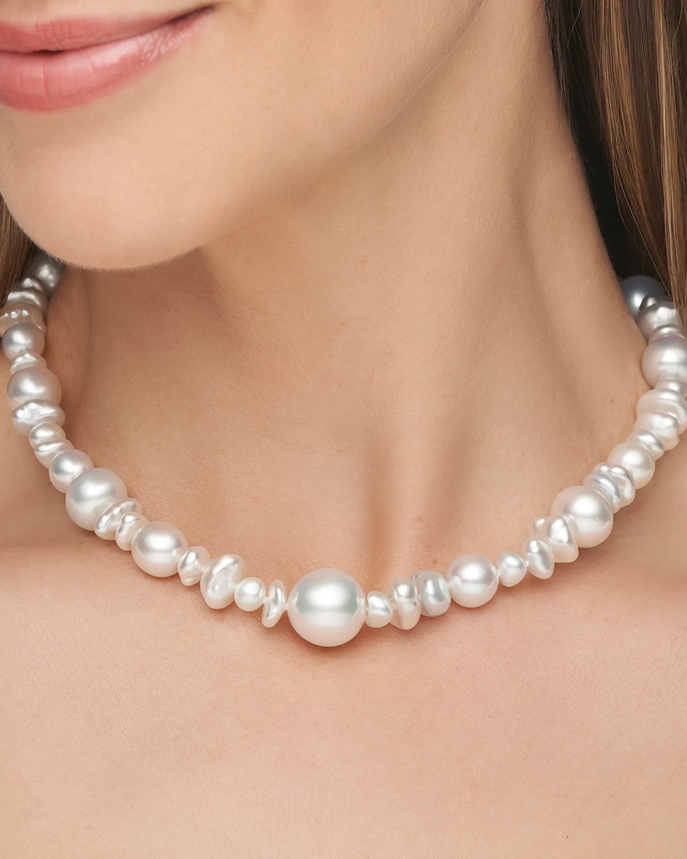 Strand Necklaces & Bracelets | Necklaces & Pendants^Paspaley Wild Pearl Strand Necklace | 6-13mm Pearls and Signature Diamond YellowGold