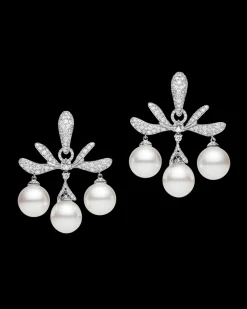 Earrings & Studs^Paspaley Wildflower Chandelier Pearl Earrings | 10mm Round Pearls, Diamonds, and White Gold WhiteGold