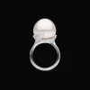 Rings^Paspaley Wildflower Petal Pearl Ring | 15mm Button Pearl, Diamonds, and White Gold WhiteGold