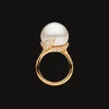 Rings^Paspaley Wildflower Petal Pearl Ring | 15mm Button Pearl, Diamonds, and Yellow Gold YellowGold