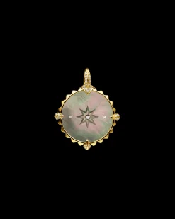 Chains, Charms & Accessories^Paspaley Year of The Dragon Coin Charm | Black Mother of Pearl, Ruby, and Yellow Gold YellowGold